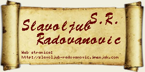 Slavoljub Radovanović vizit kartica